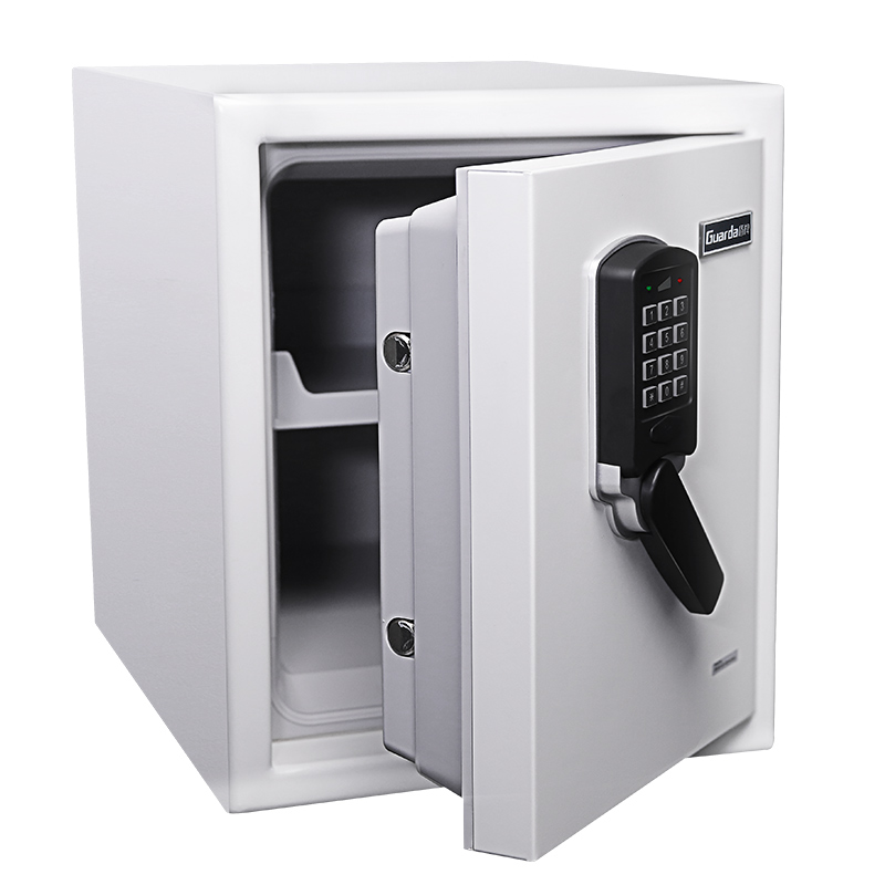 Caixa de seguretat contra incendis petita impermeable Model 3091 amb pany digital en color blanc