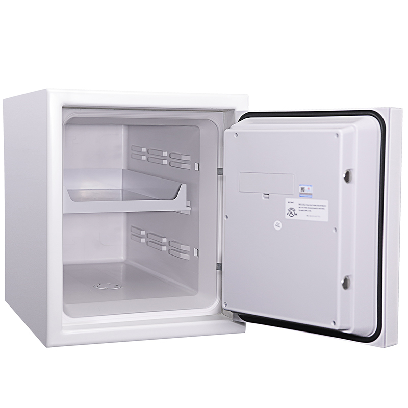 Small Waterproof Fire safe with digital lock 3091 in white open