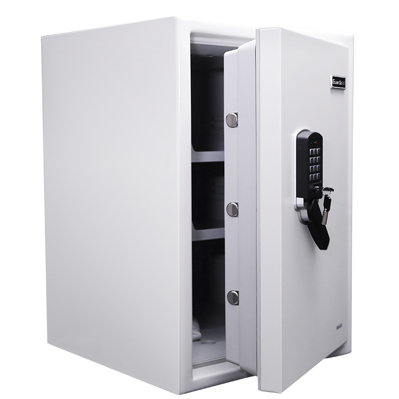 Large Fire Safe with digital lock Model 3245 in white color open